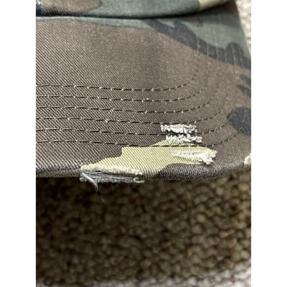 District "Theta" Ball Cap Camo Green Brown Adjustable Cotton One Size - Picture 10 of 10